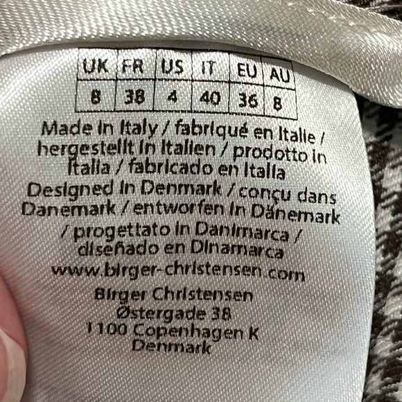 Remain Birger Christensen Sienna Shirt in Butternut Comb Size 4 - Picture 10 of 10